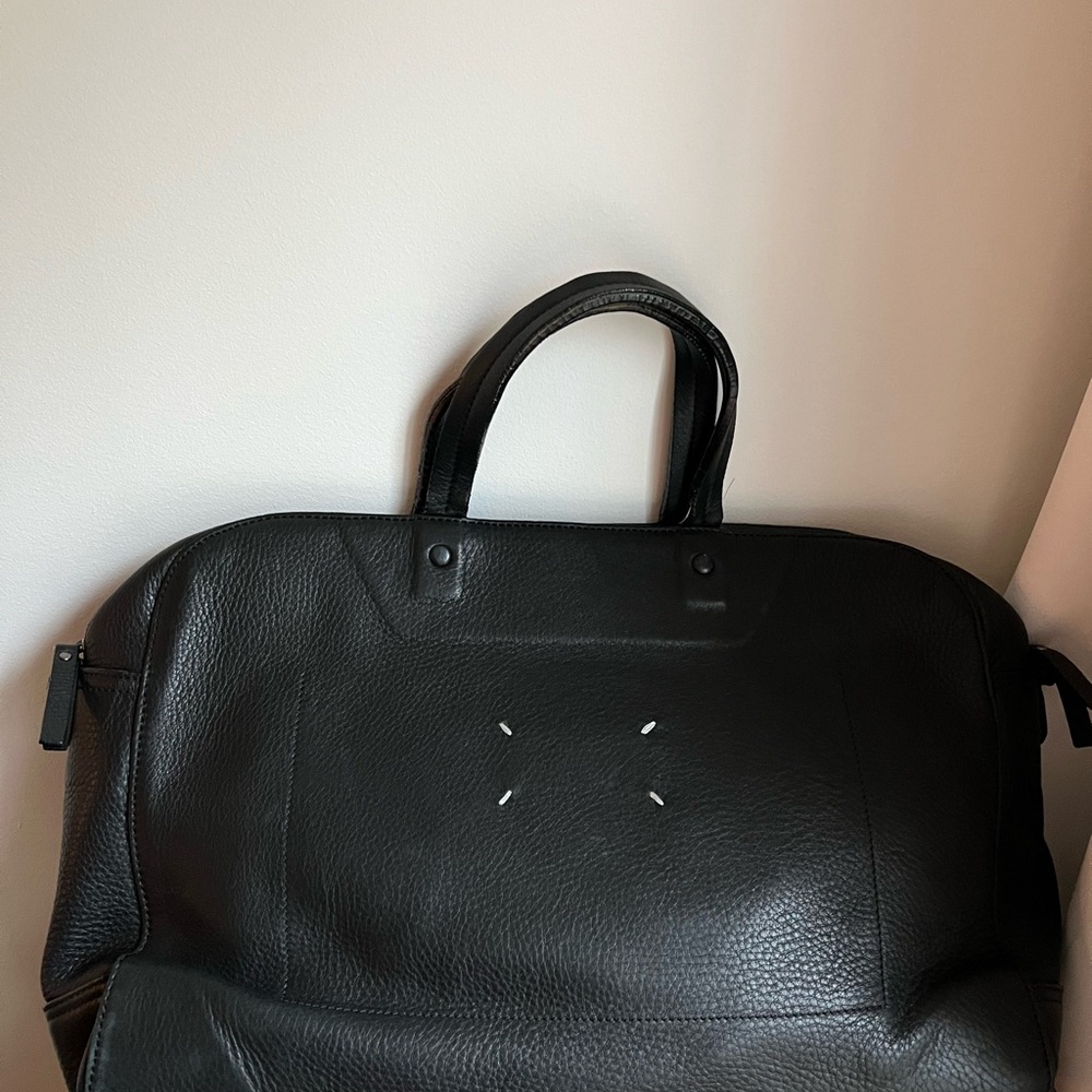 Maison Martin Margiela Black Leather Duffel Bag ghost briefcase - Picture 2 of 14